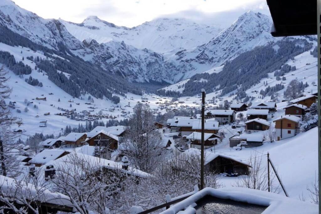 Chalet Sonnenheim Mit Atemberaubender Aussicht Adelboden Dış mekan fotoğraf